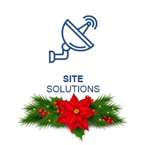 Site Solutions divisional icon sat on holly wreath