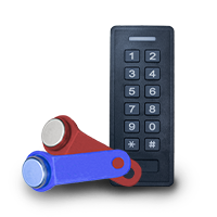 Immobiliser remote with immobilsers in front