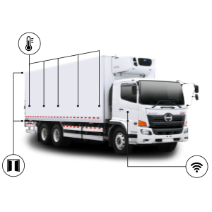 Lorry with cold storage