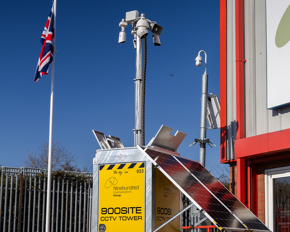 cameras on a cctv tower mast