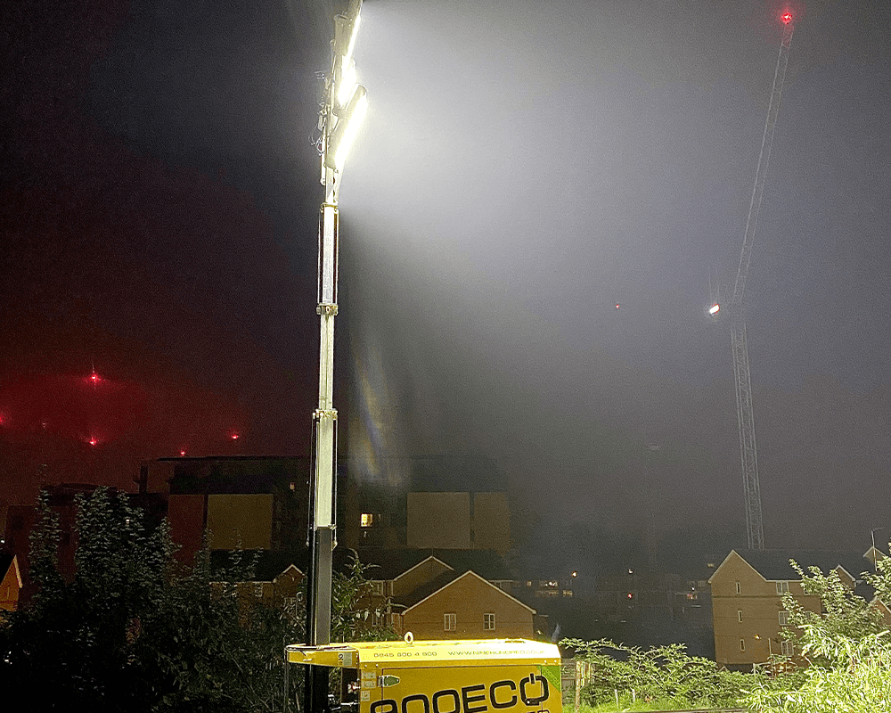 lighting tower on sitr