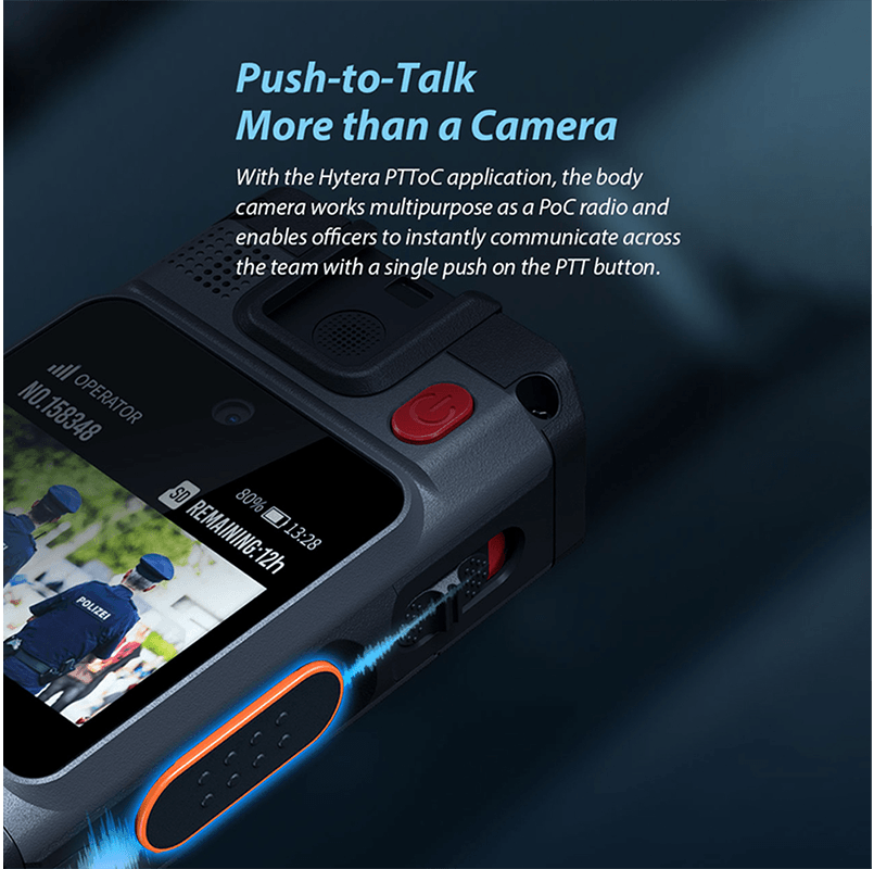 Hytera sc580 bodycam push to talk
