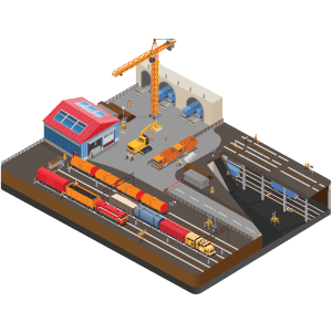 isometric rail