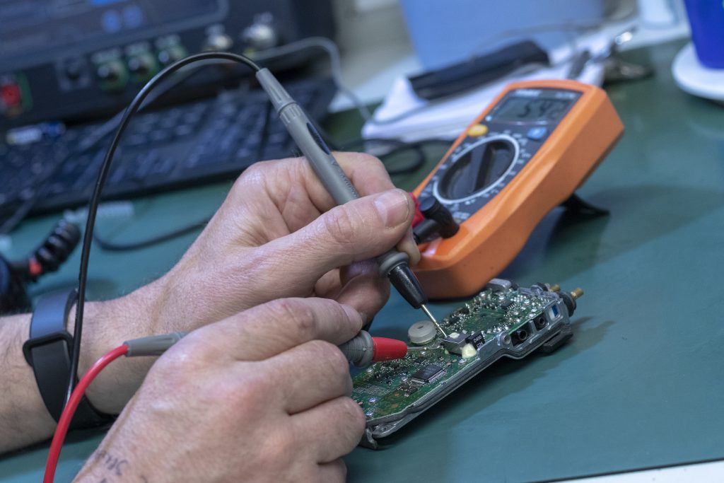 working on the motherboard for a radio product