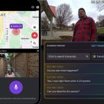 Map and conversation about an incident on a axon body camera